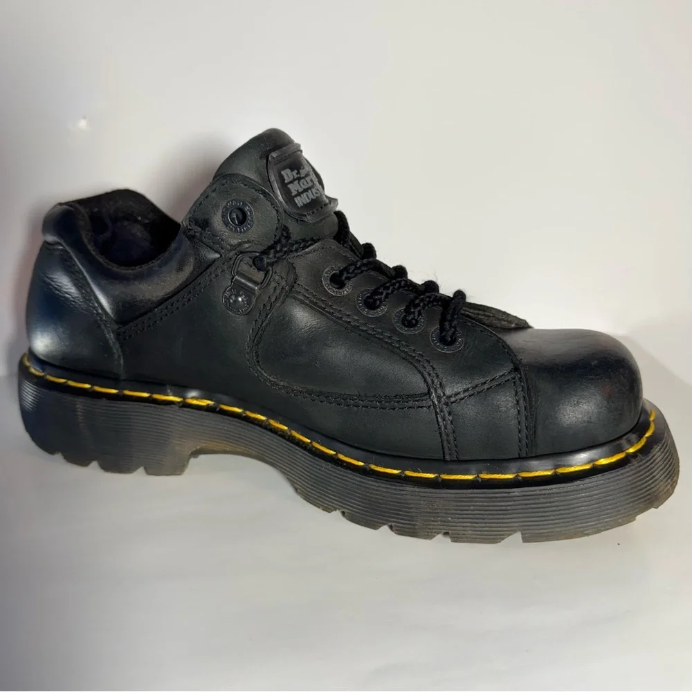 Dr. Martens Doc Air Wair 7A16 Industrial 
Black Leather Shoes US Men 9/Women 10 - Picture 9 of 14